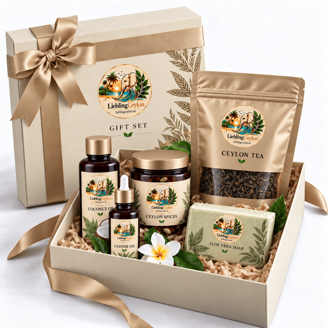 Ceylon-Geschenkset mit Tee & Gewürzen — Verpackungskonzept